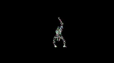 Hip hop dans karşı siyah renkli ışıklar yapılmış