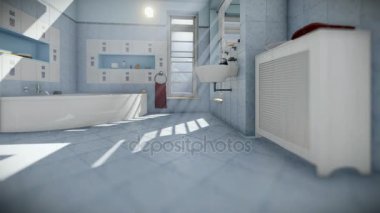 Modern banyo iç, kamera tilt
