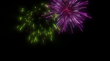 Mutlu yeni yıl 2018 maytap renkli Fireworks ile yazma