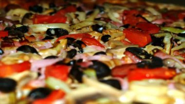 Fırında ısı bozulma, pişirme pizza yakın çekim