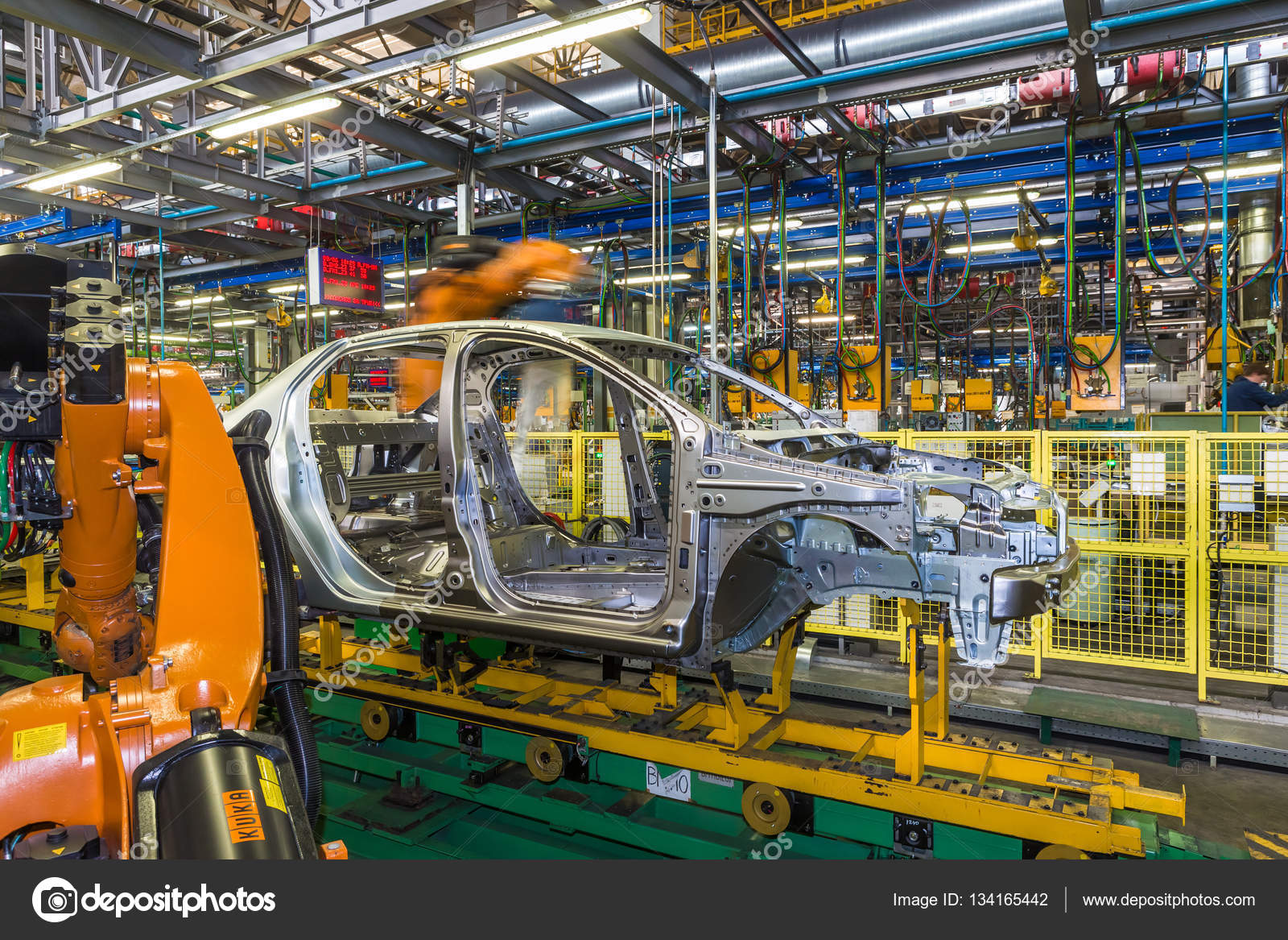 Automobile plant AVTOVAZ in Togliatti. Assembly line production of cars