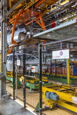 Togliatti Avtovaz otomobil fabrikası. Montaj hattı üretim otomobil Lada, Renault, Nissan, Datsun