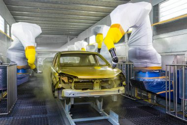 Togliatti Avtovaz otomobil fabrikası. Montaj hattı üretim otomobil Lada, Renault, Nissan, Datsun