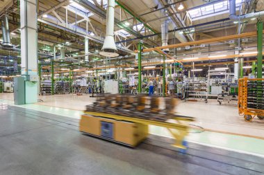 Togliatti Avtovaz otomobil fabrikası. Montaj hattı üretim otomobil Lada, Renault, Nissan, Datsun