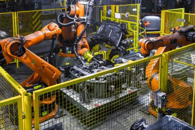 Togliatti Avtovaz otomobil fabrikası. Montaj hattı üretim otomobil Lada, Renault, Nissan, Datsun