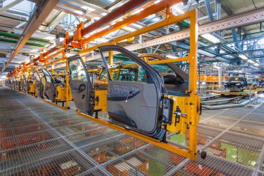 Togliatti Avtovaz otomobil fabrikası. Otomobil Lada, Renault, Nissan, Datsun imalatı montaj hatları