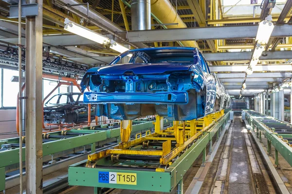 Togliatti Avtovaz otomobil fabrikası. Montaj hattı üretim otomobil Lada, Renault, Nissan, Datsun