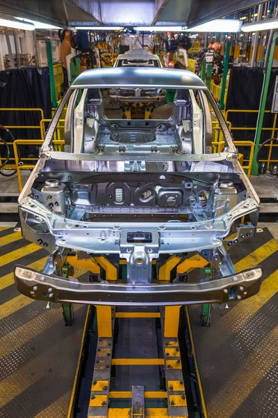 Togliatti Avtovaz otomobil fabrikası. Montaj hattı üretim otomobil Lada, Renault, Nissan, Datsun