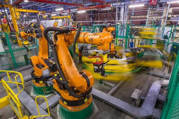 Togliatti Avtovaz otomobil fabrikası. Montaj hattı üretim otomobil Lada, Renault, Nissan, Datsun