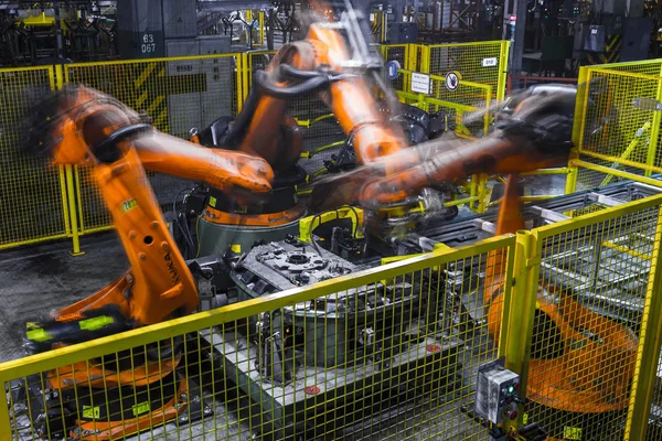 Togliatti Avtovaz otomobil fabrikası. Montaj hattı üretim otomobil Lada, Renault, Nissan, Datsun