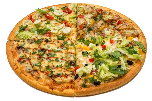 Fetta di pizza e pizza — Foto Stock