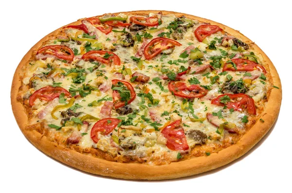 Fatia de pizza e pizza — Fotografia de Stock