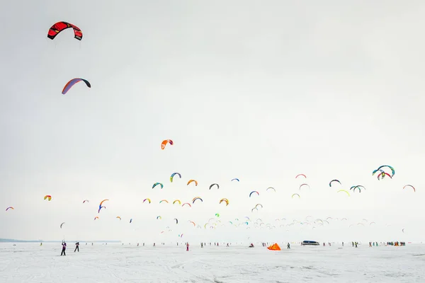 Russia, Togliatti - 25 February 2017: Snow kite — Stock Photo, Image