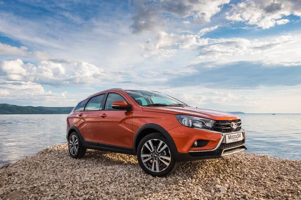 Presentación del nuevo LADA VESTA SW y SWC - Sport Wagon Cross — Foto de Stock