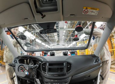 Otomobil üretim. Montaj hattı