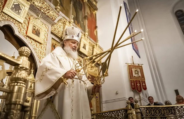 Togliatti Região Samara Rússia Outubro 2008 Patriarca Kirill Moscou Toda — Fotografia de Stock