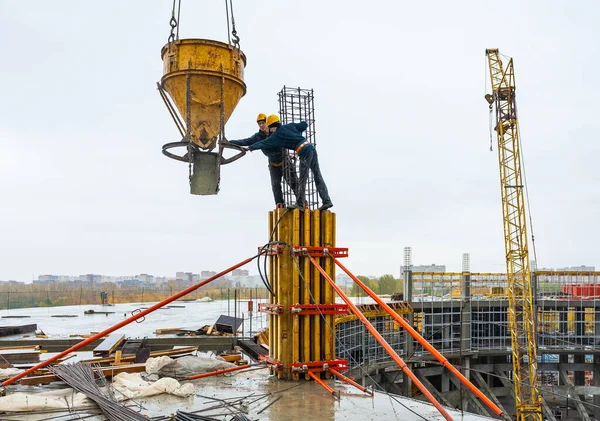 Togliatti Samara Oblast Russia October 2011 Onstruction Site Industrial High — Stock Photo, Image