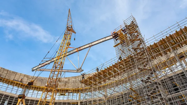 Togliatti Oblast Samara Russland Juni 2012 Panorama Der Baustelle Der — Stockfoto