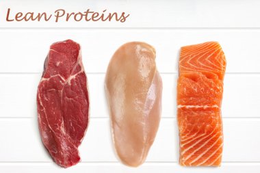 Yağsız protein yiyecek arka plan