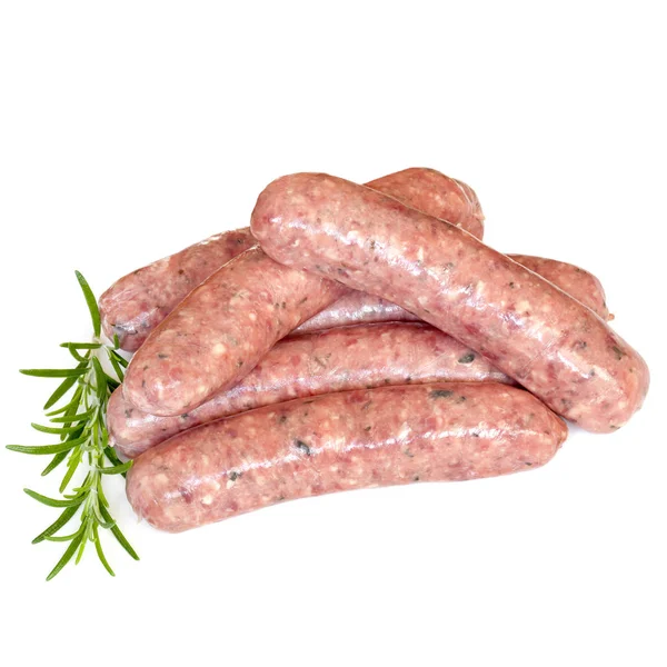 Sausages Isolated on White — Stock Photo, Image