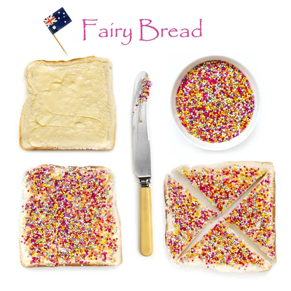 How to Make Fairy Bread — Stock Photo, Image