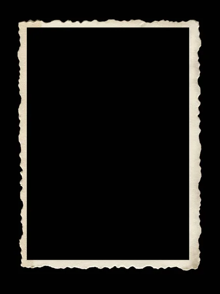 Eski fotoğraf çerçevesi üzerine siyah izole taraklı — Stok fotoğraf