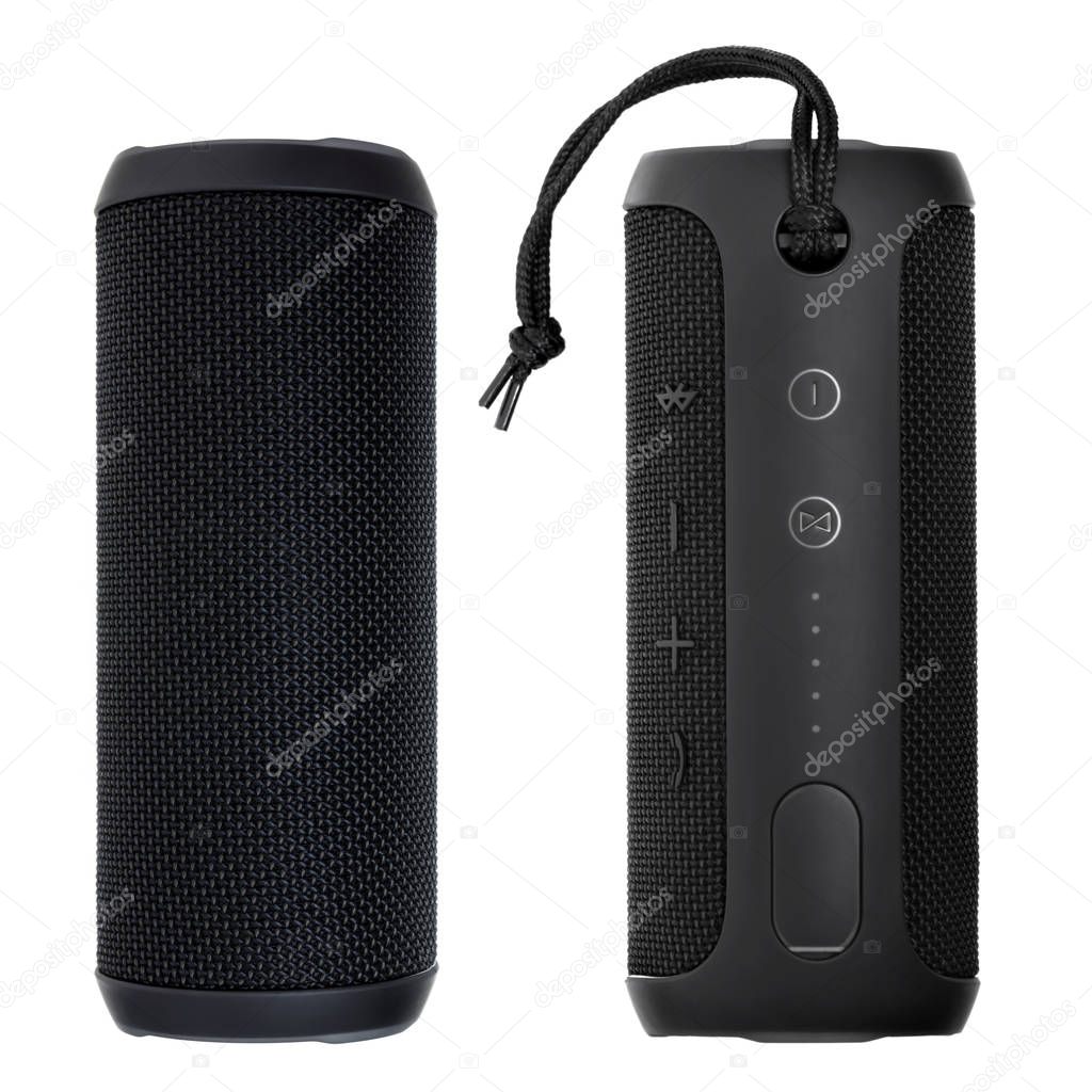 Portable Bluetooth Speaker Front and Rear View Isolated