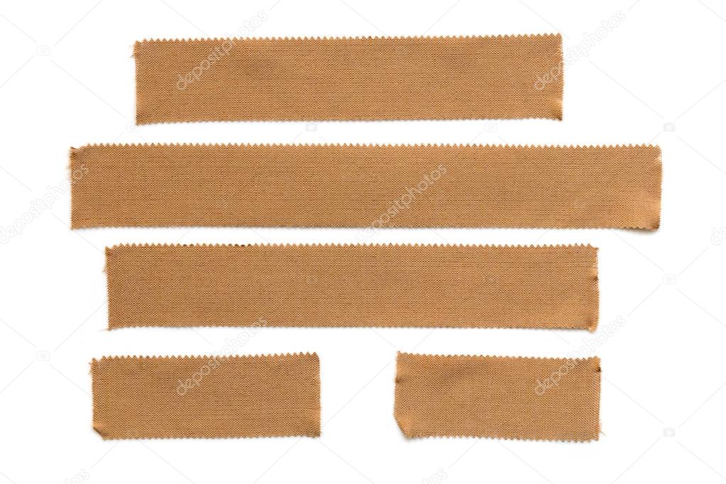 Collection of Tape Strips Isolated on White