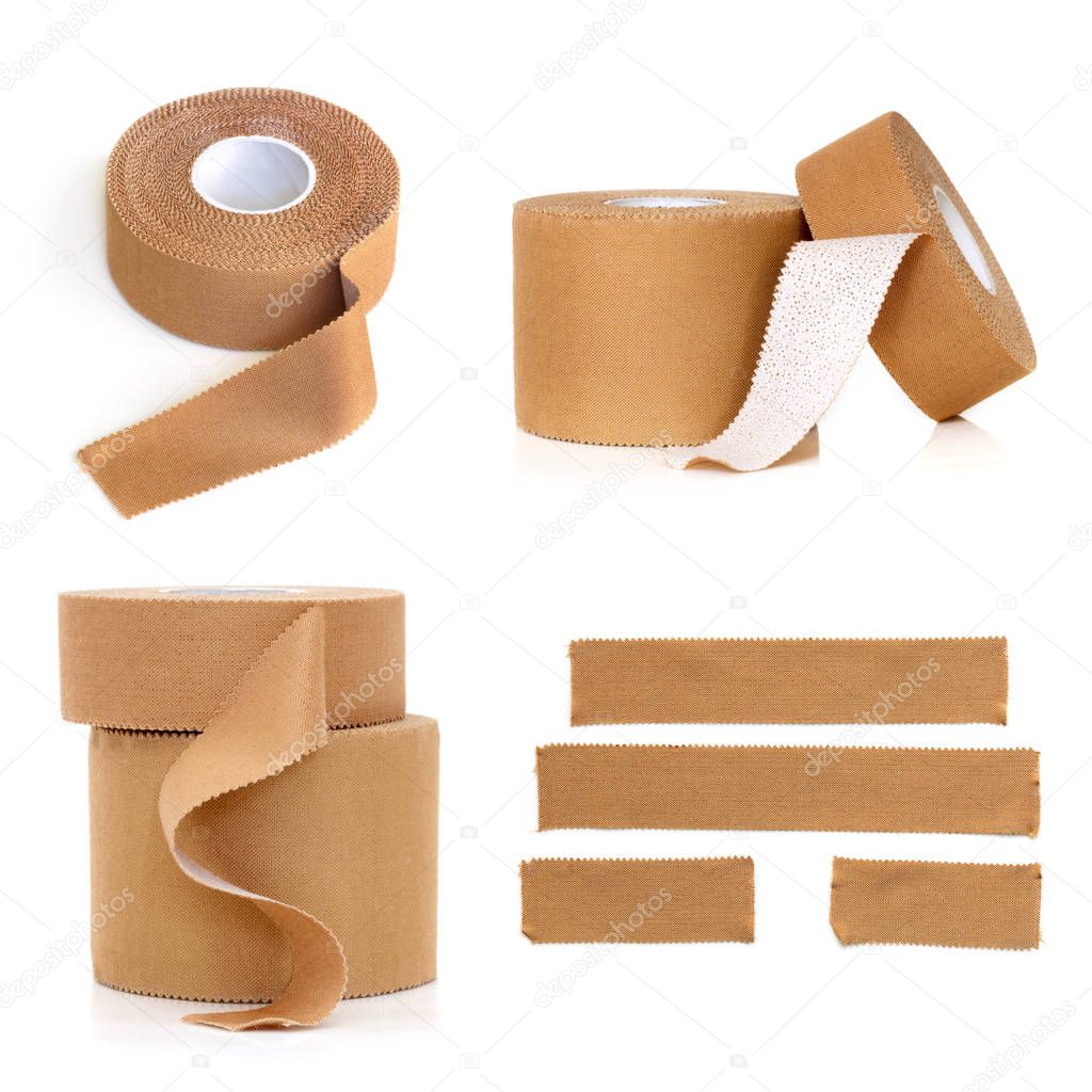 Rolls of Physio Strapping Tape Isolated
