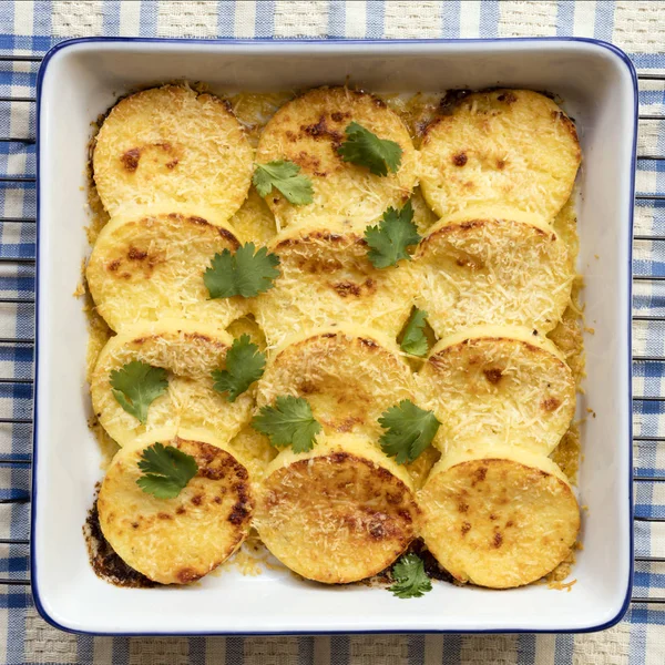 Romerska Gnocchi med mannagryn och Pecorino Romano-ost — Stockfoto