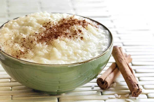 Rice Pudding with Cinnamon — Stock Photo, Image