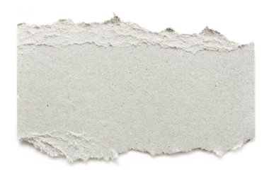 yırtık karton üzerine beyaz izole