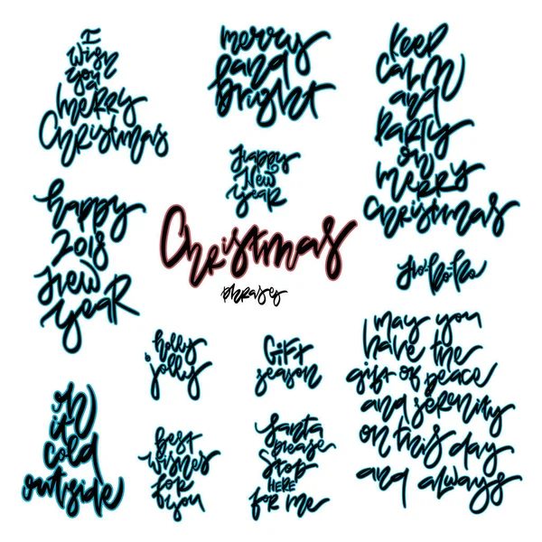 Letras dibujadas a mano Navidad . — Vector de stock