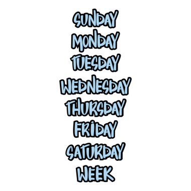 Haftanın günlerini vektör çizim.