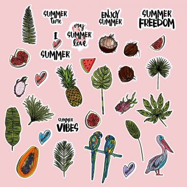 Yaz çıkartmaları topluluğu.