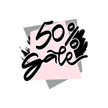 İndirimli El Harfleri Tasarım Şablonu. 