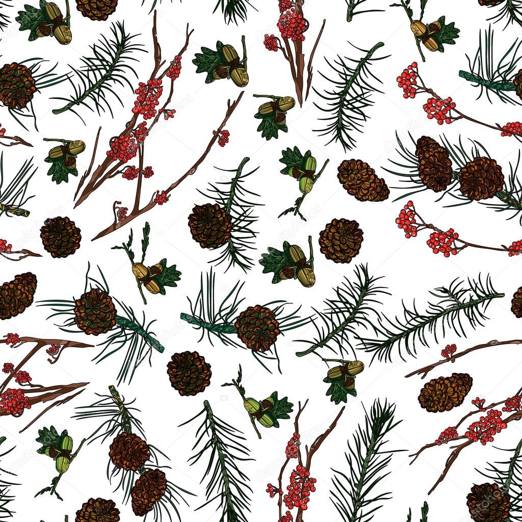 Forest seamless pattern.