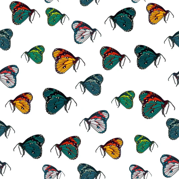 Butterfly seamless pattern. — Stock Vector