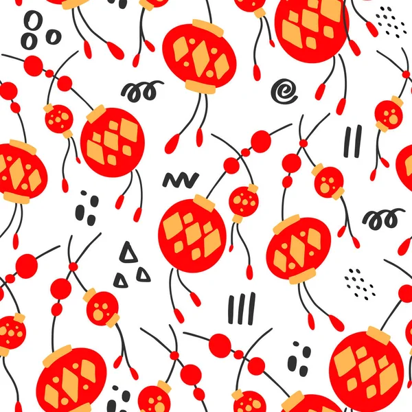 用老鼠和手绘字母的贺卡 白金老鼠新年快乐 矢量图解 平面风格的设计 假日横幅 装饰元素的概念 — 图库矢量图片