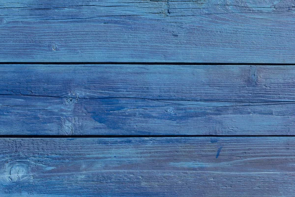 Vieux Fond Bois Bleu Avec Des Fissures Des Rayures — Photo