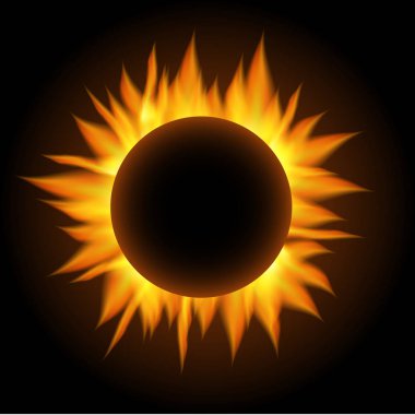 Gerçekçi yangın alevler ile banner