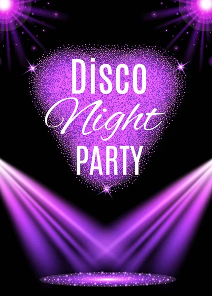 Disco Party Poster Nightclub Vector Illustration — Stock Vector