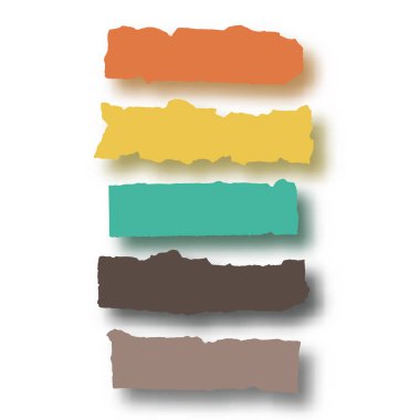 Kağıt kümesi rip. Vektör çizim