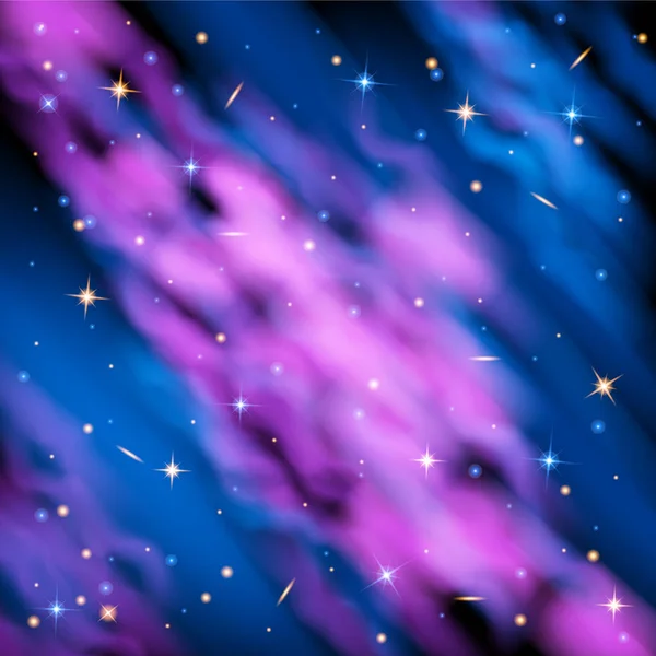 宇宙の星雲の背景 ベクトル図 — ストックベクタ