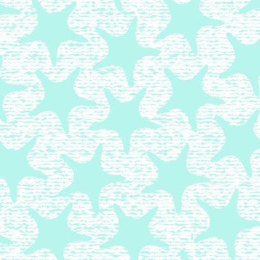 Turkuoise deniz yıldızı desen çizgili. Vektör çizim