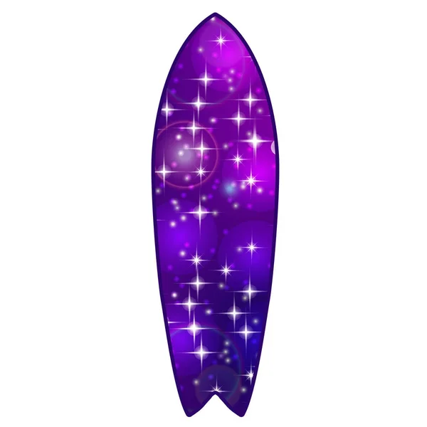 Planche Surf Colorée Sur Fond Blanc Illustration Vectorielle — Image vectorielle