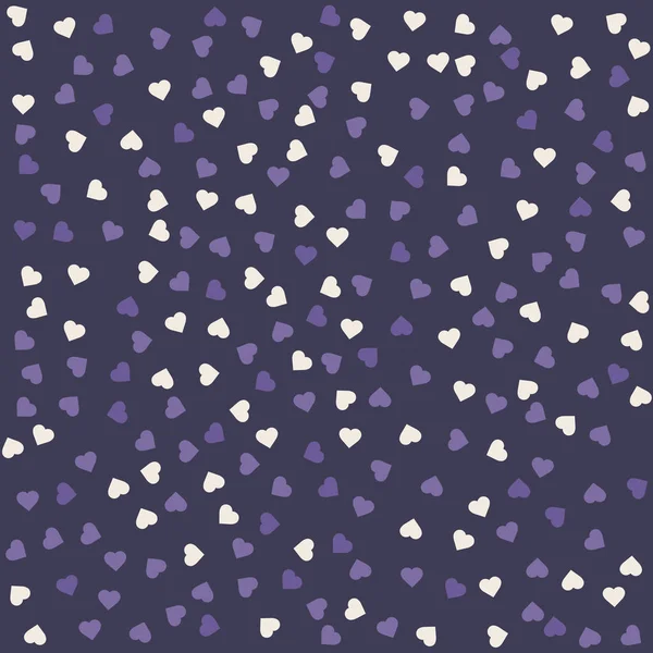 Seamless Pattern Ultra Violet White Hearts — Stock Vector