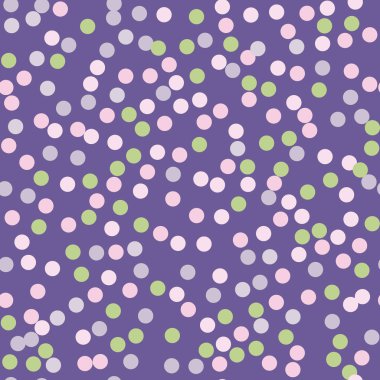 Polka dot seamless modeli. Vektör çizim. Ultra violet.