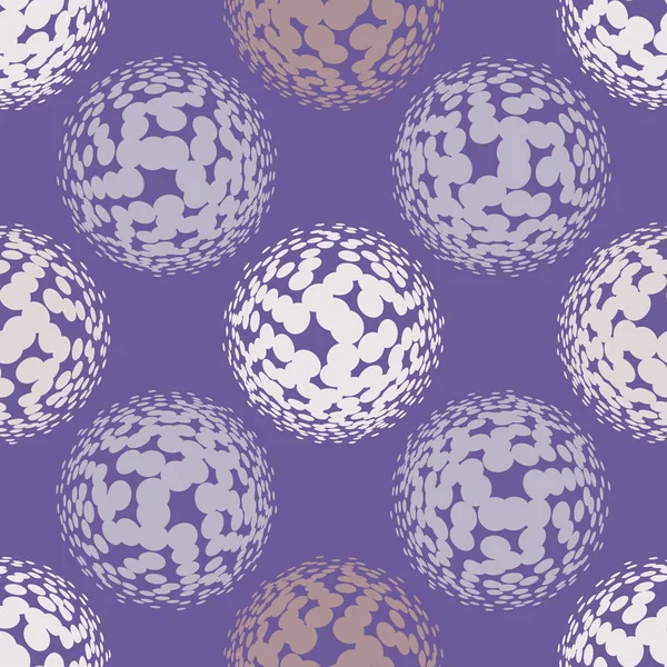 Ultra Violeta Círculos Medio Tono Patrón Sin Costuras Ilustración Vectorial — Archivo Imágenes Vectoriales