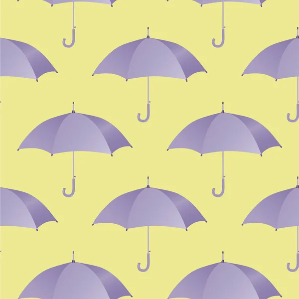 Ultra Violet Paraply Sömlösa Mönster Vektorillustration — Stock vektor